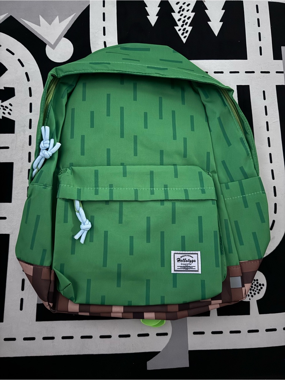 Minecraft Green Backpack School Bag Kids Boys Girls 30L Travel Bookbag Rucksack